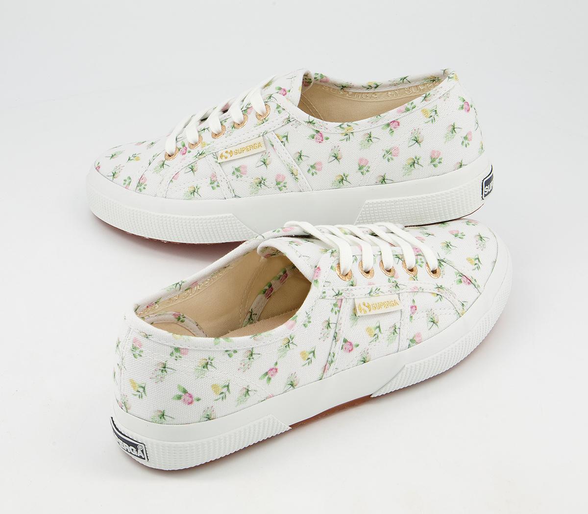 Superga 2750 Trainers White Floral Exclusive - Women's Trainers