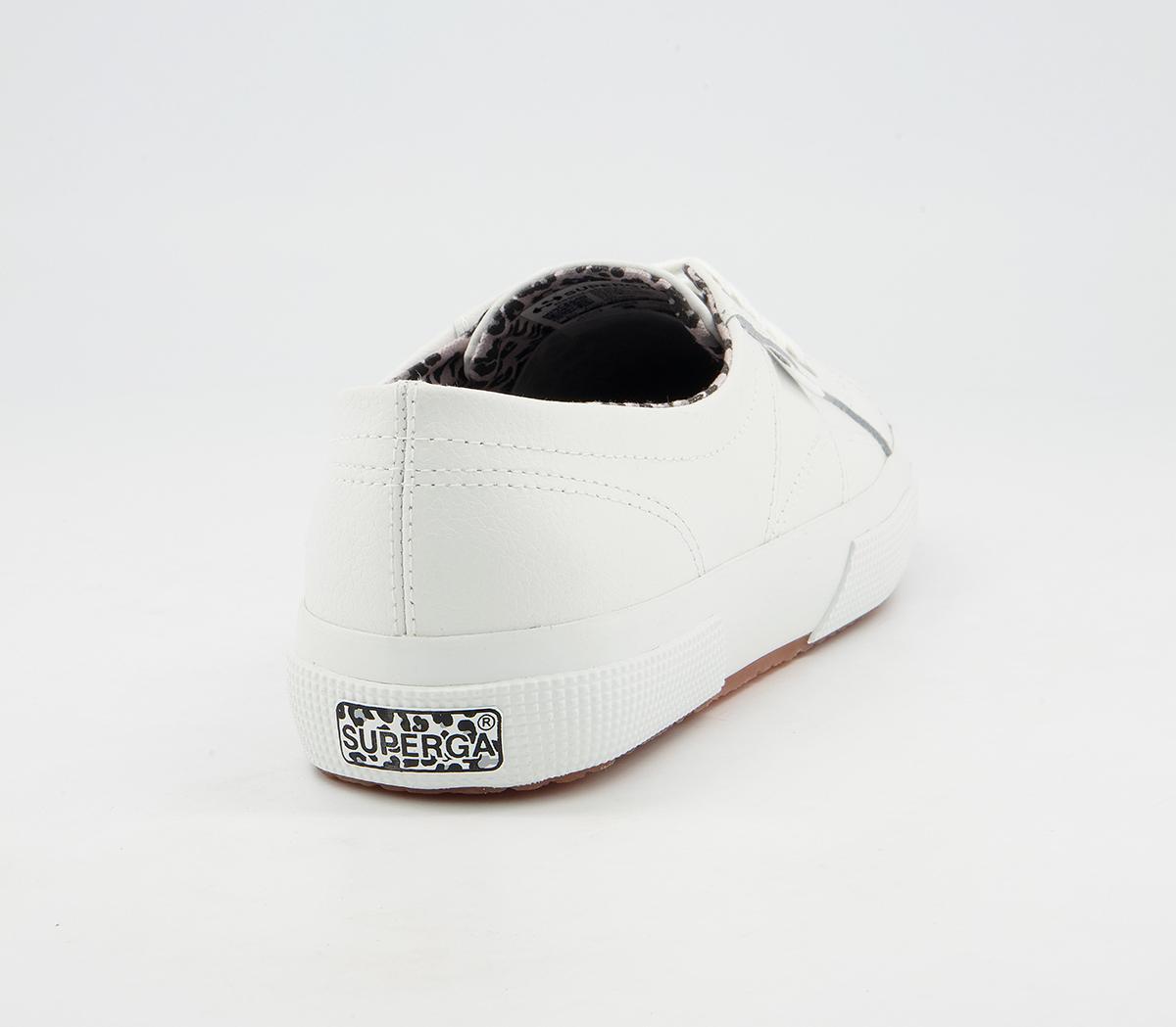 Superga 2750 Trainers Superga 2750 Trainers White Leather Leopard Exclusive