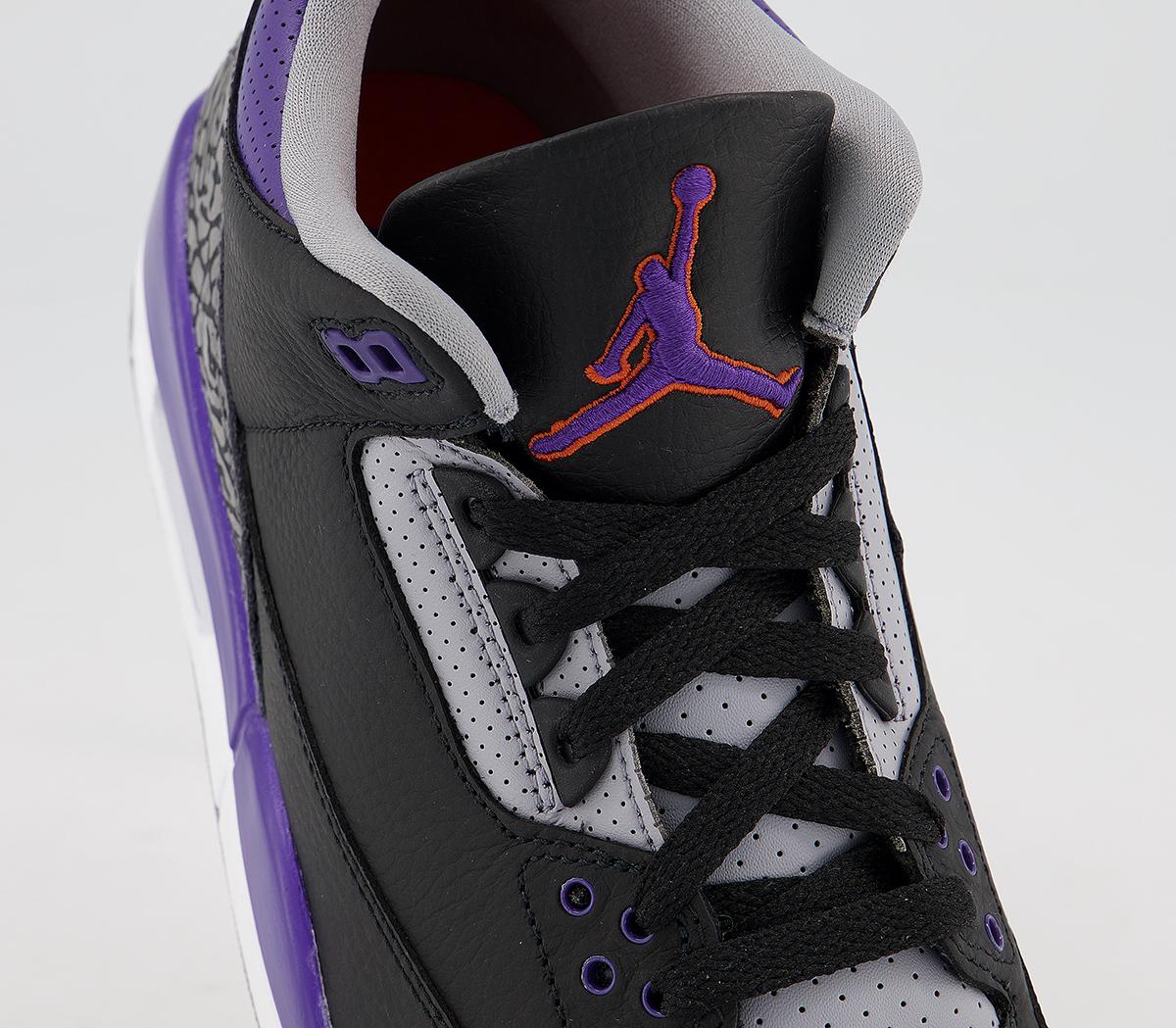 jordan 3 black purple grey