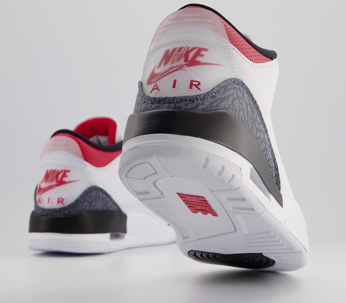 Jordan Air Jordan 3 Jordan Air Jordan 3 White Fire Red Denim