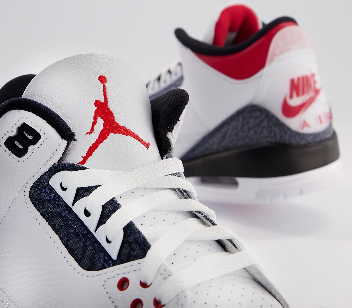 Jordan Air Jordan 3 Jordan Air Jordan 3 White Fire Red Denim
