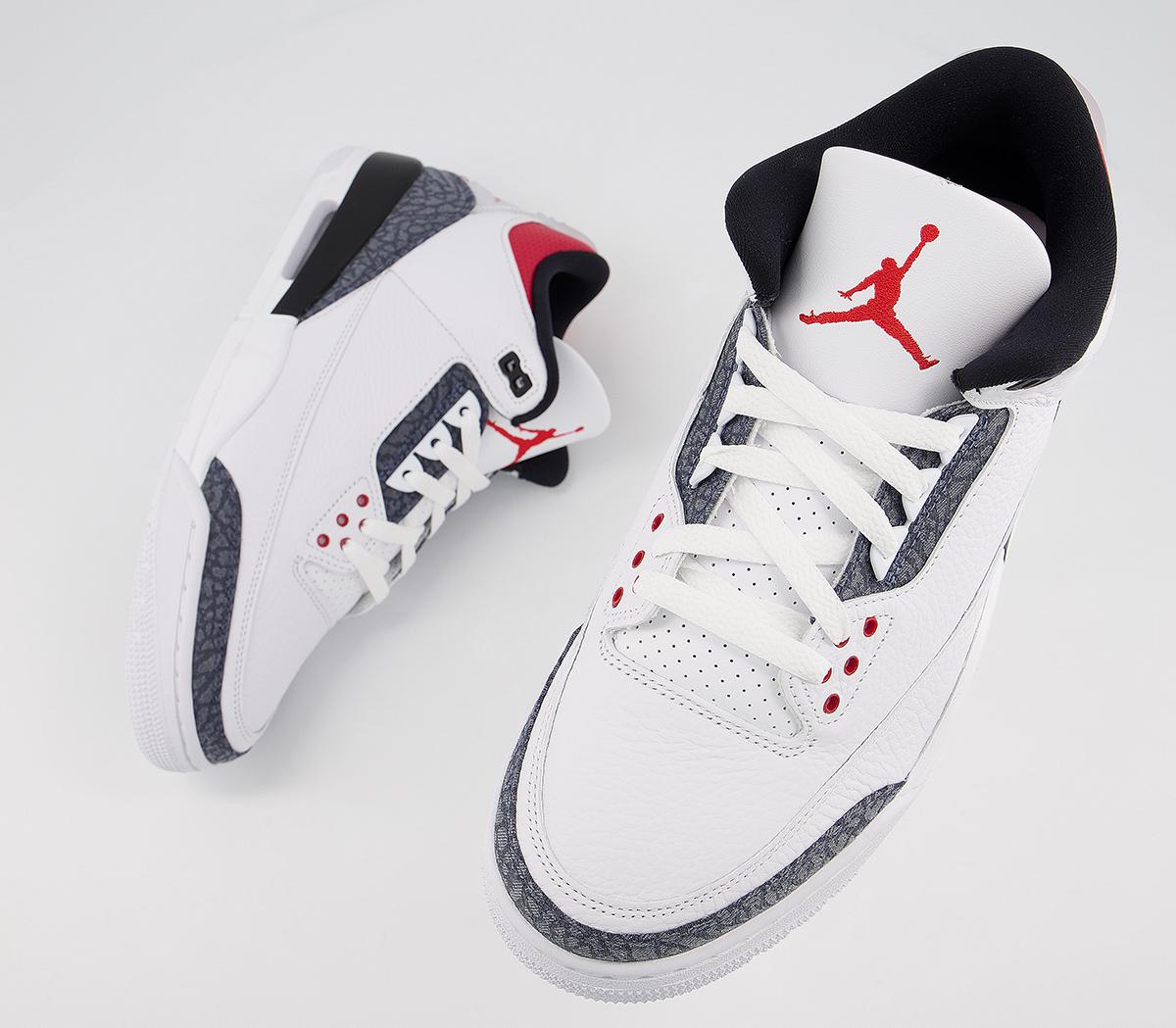 Jordan Air Jordan 3 Jordan Air Jordan 3 White Fire Red Denim