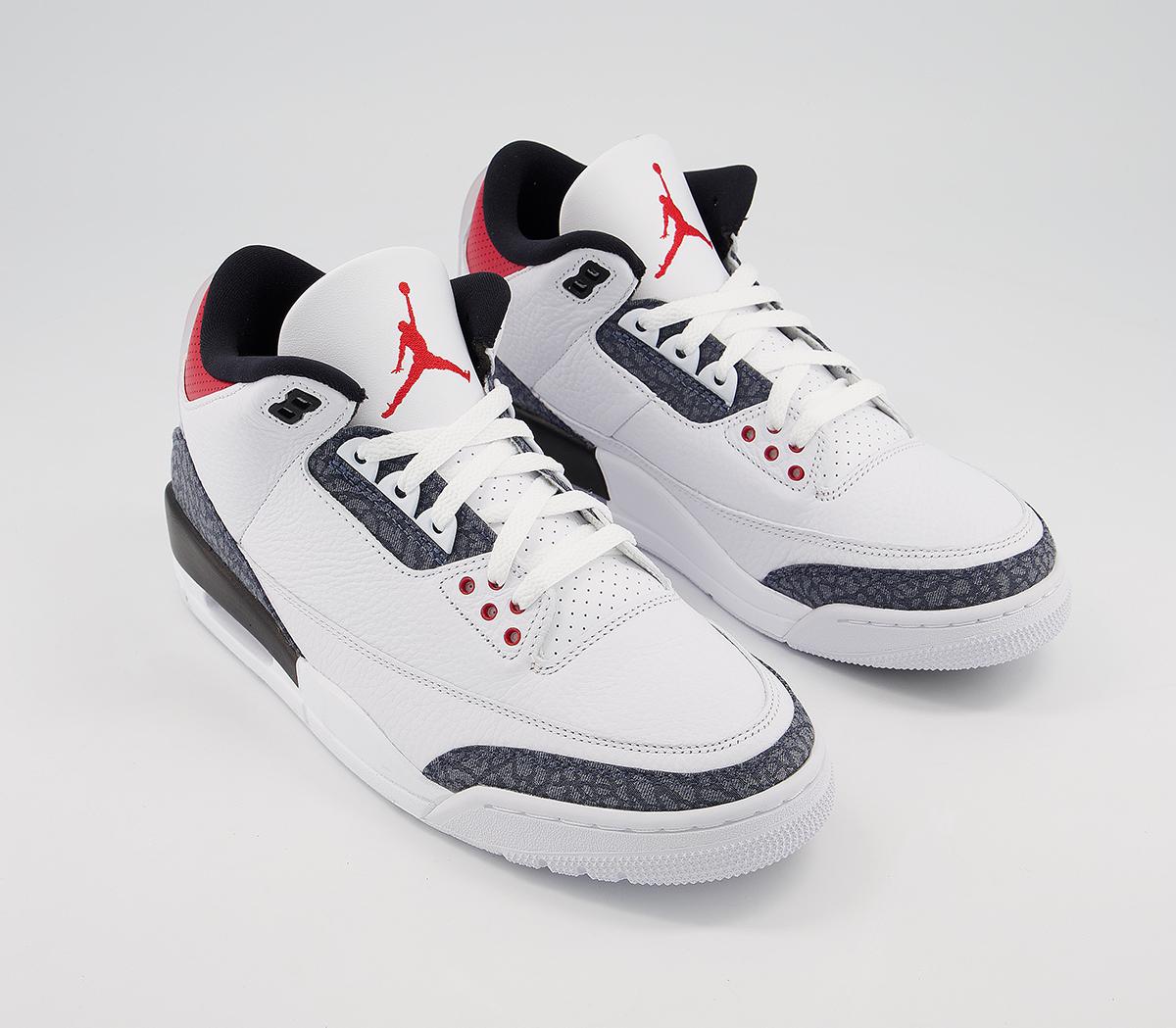 Jordan Air Jordan 3 Jordan Air Jordan 3 White Fire Red Denim