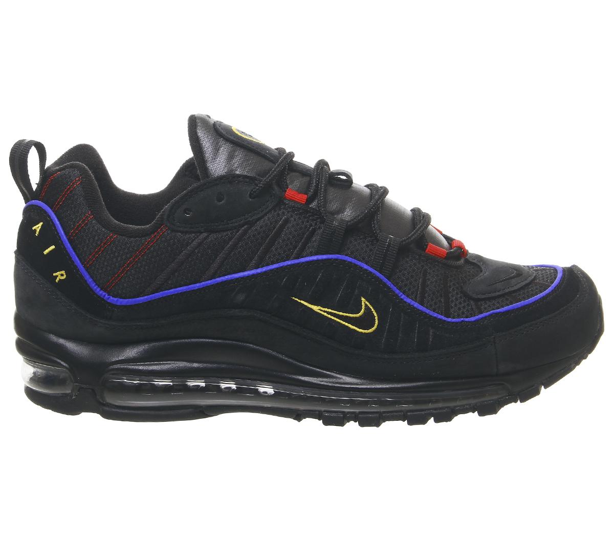 Nike air max 98 black blue sale