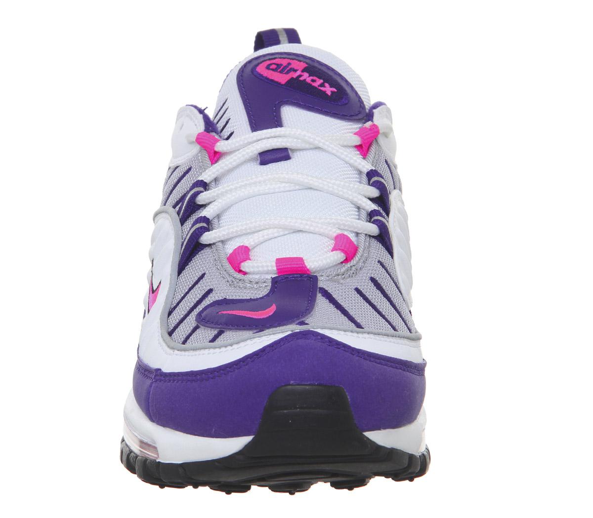 Nike Air Max 98 White Racer Pink Reflect Silver Black