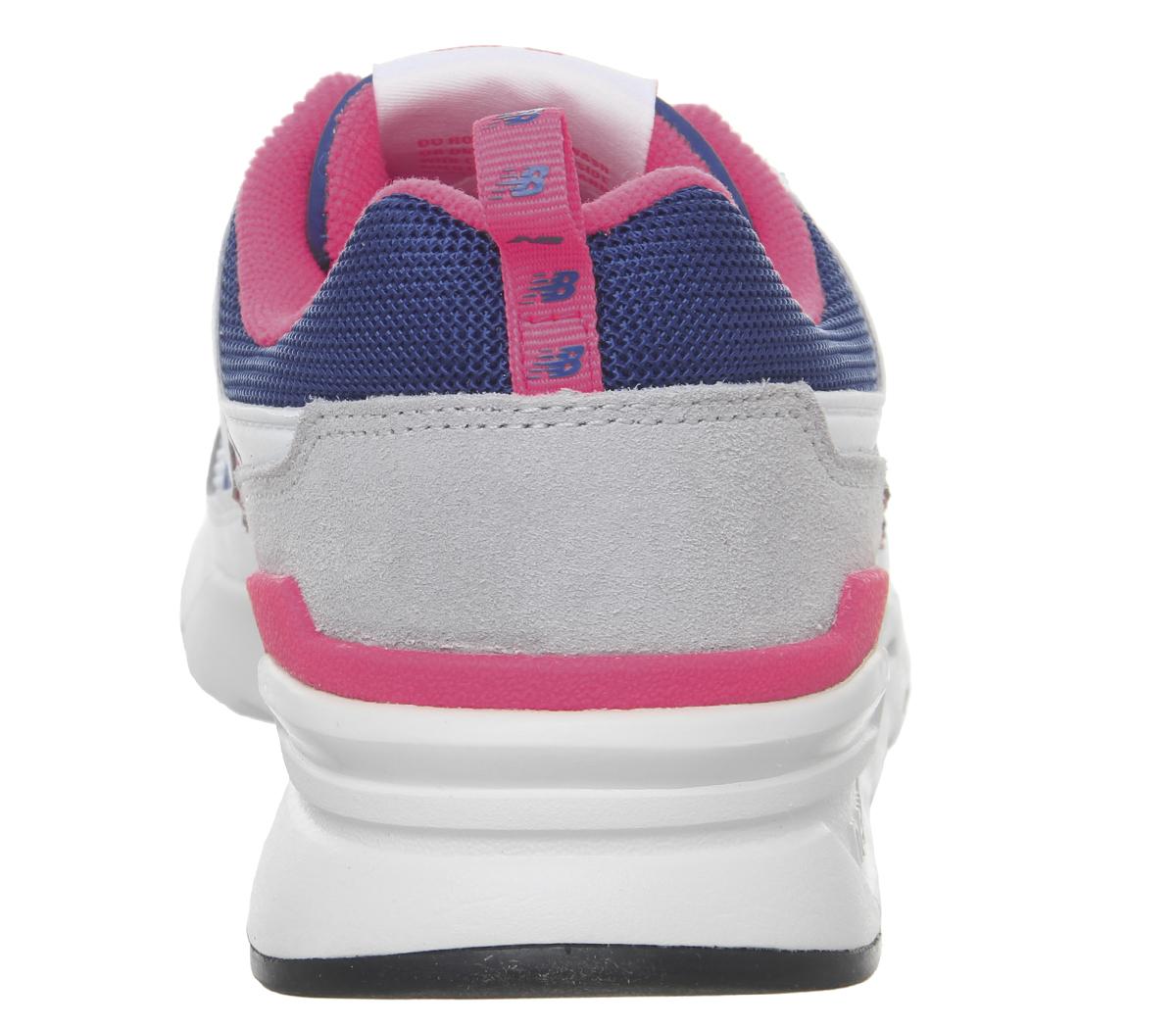 New Balance 997 Trainers White Laser Blue - Women's Trainers