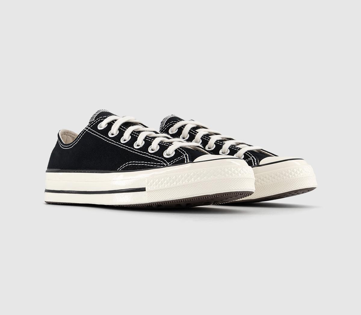 Converse Womens All Star Ox 70’s Black Canvas Trainers, 8