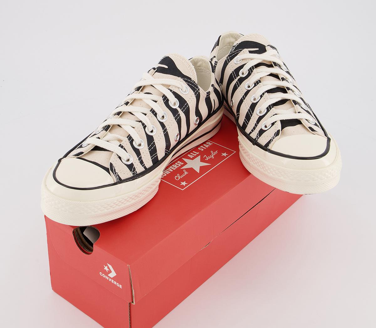 Converse All Star Ox 70 S Black Griege Unbleached Egret Zebra