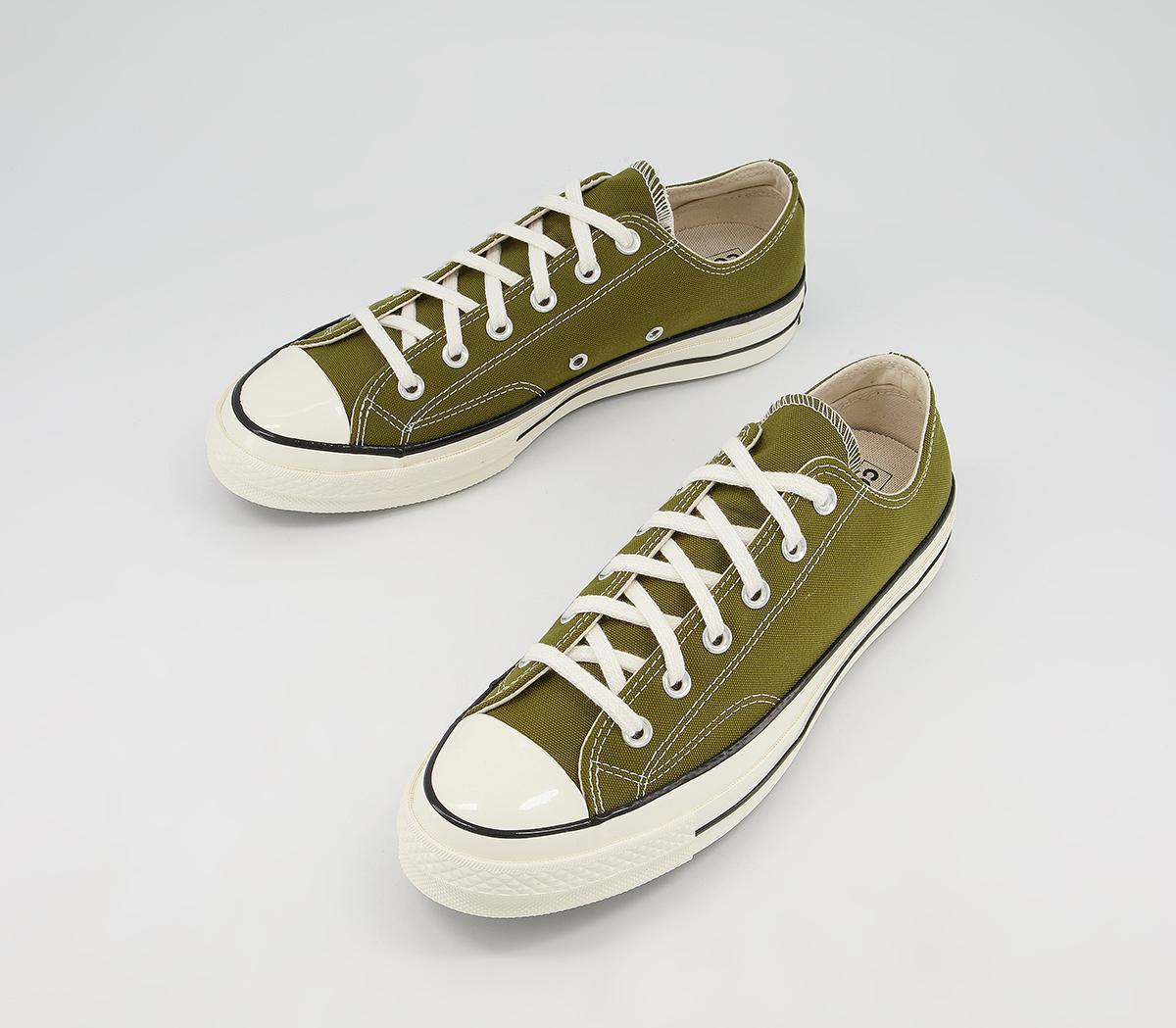 Converse All Star Ox 70s Trainers Dark Moss Egret Black - Women's Trainers