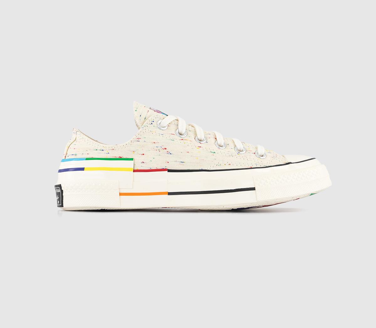 Converse all star low trainers egret white hot sale rainbow exclusive