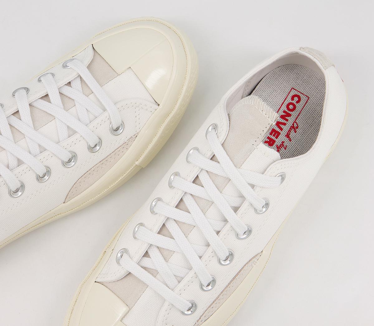Converse All Star Ox 70s Trainers Converse All Star Ox 70s Trainers White Egret Uni Red Rivalry