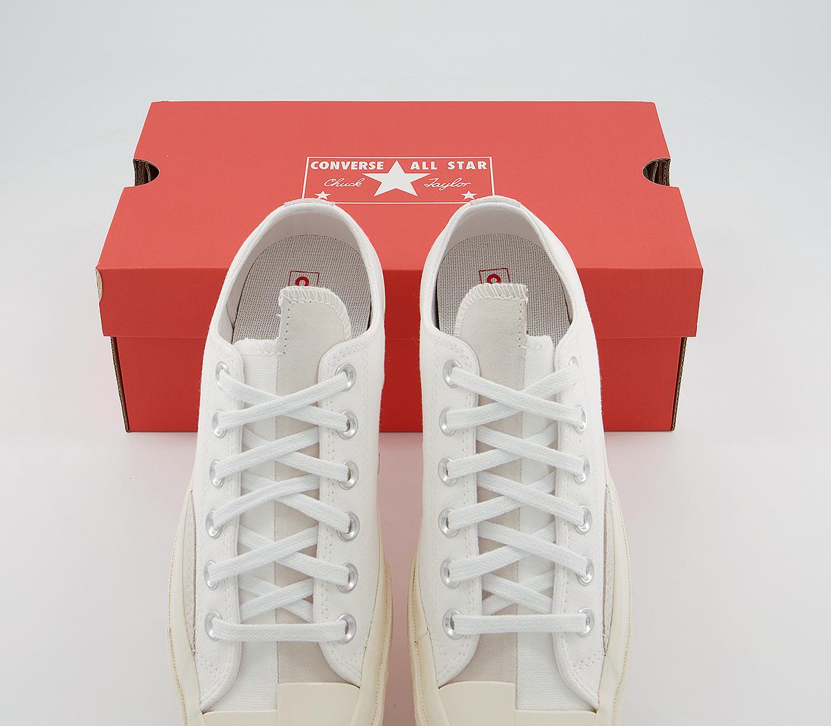 Converse All Star Ox 70s Trainers Converse All Star Ox 70s Trainers White Egret Uni Red Rivalry