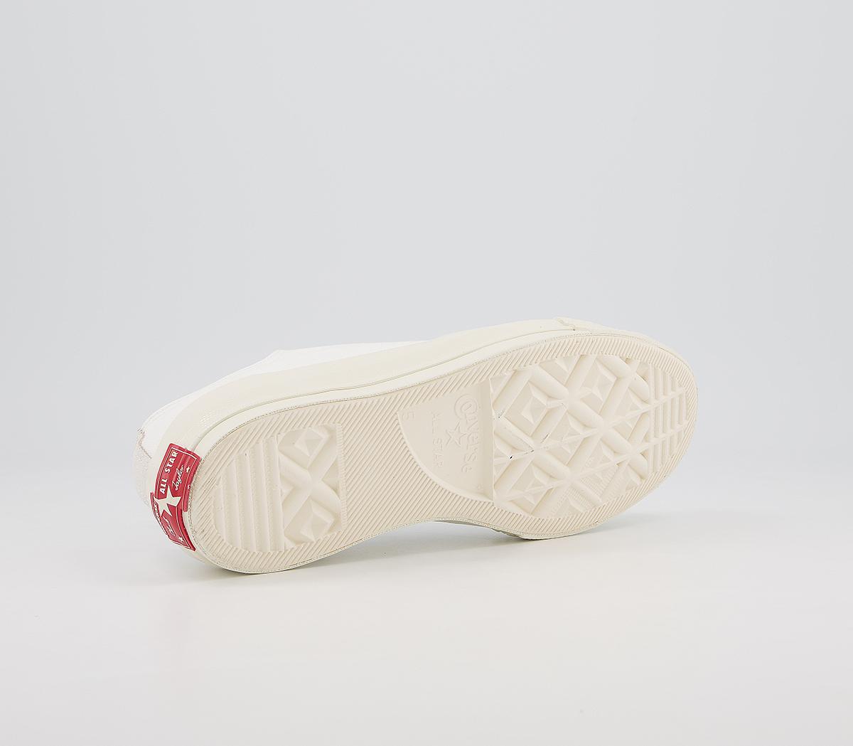 Converse All Star Ox 70s Trainers Converse All Star Ox 70s Trainers White Egret Uni Red Rivalry