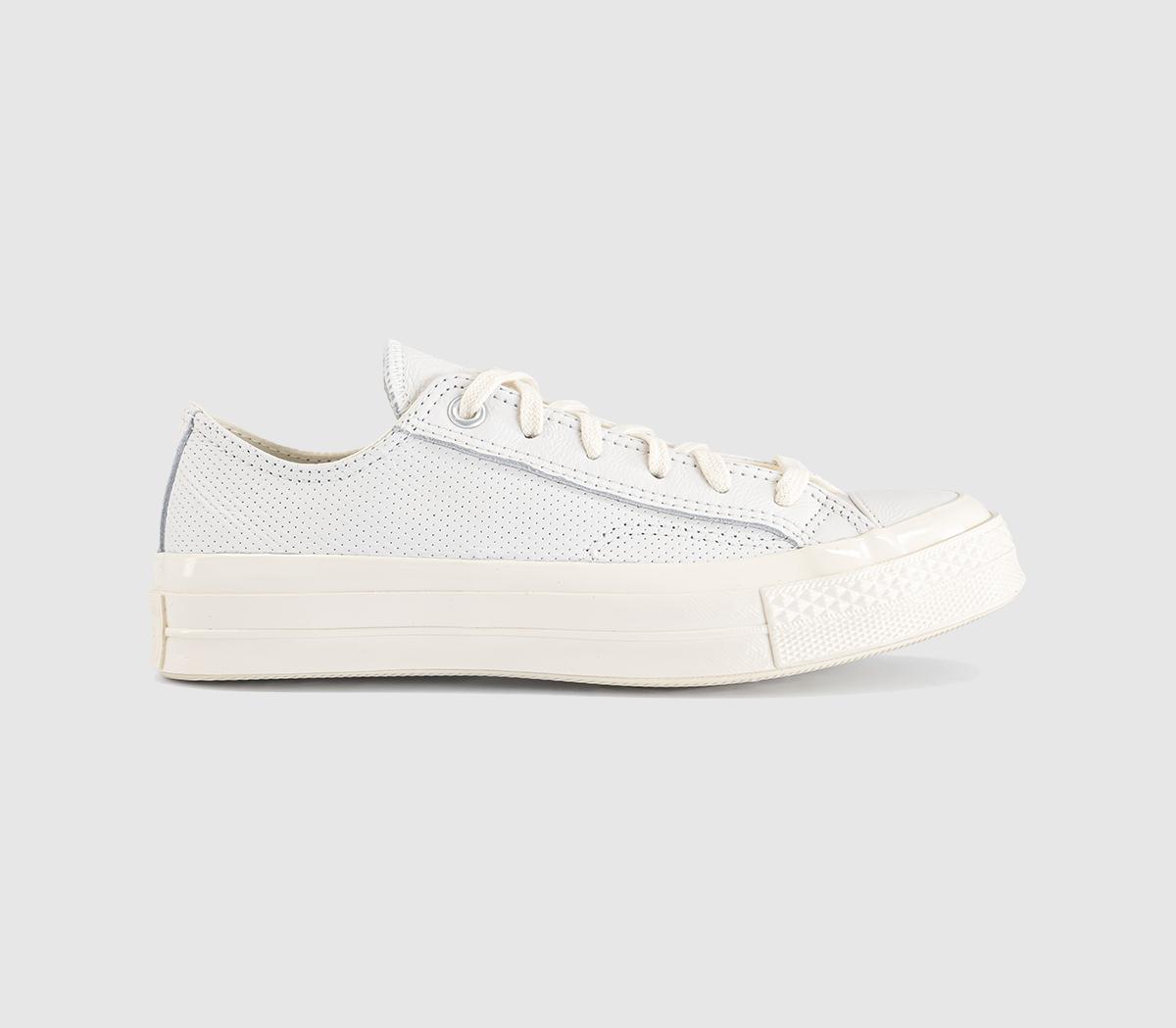 Converse All Star Ox 70 Trainers Vintage Perforated Leather White in   Size 9, Office Shoes