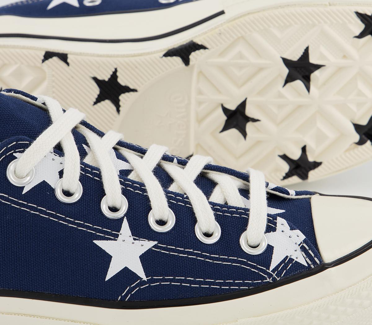 Converse All Star Ox 70s Trainers Navy White Egret Star - Unisex Sports