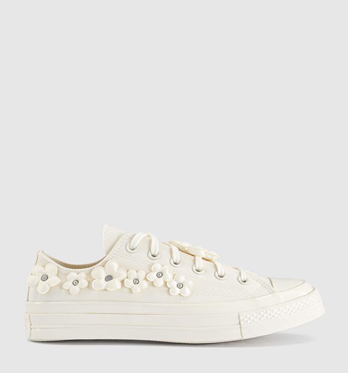 Converse All Star OX 70 S Trainers Egret Egret Classic Ecru Flower
