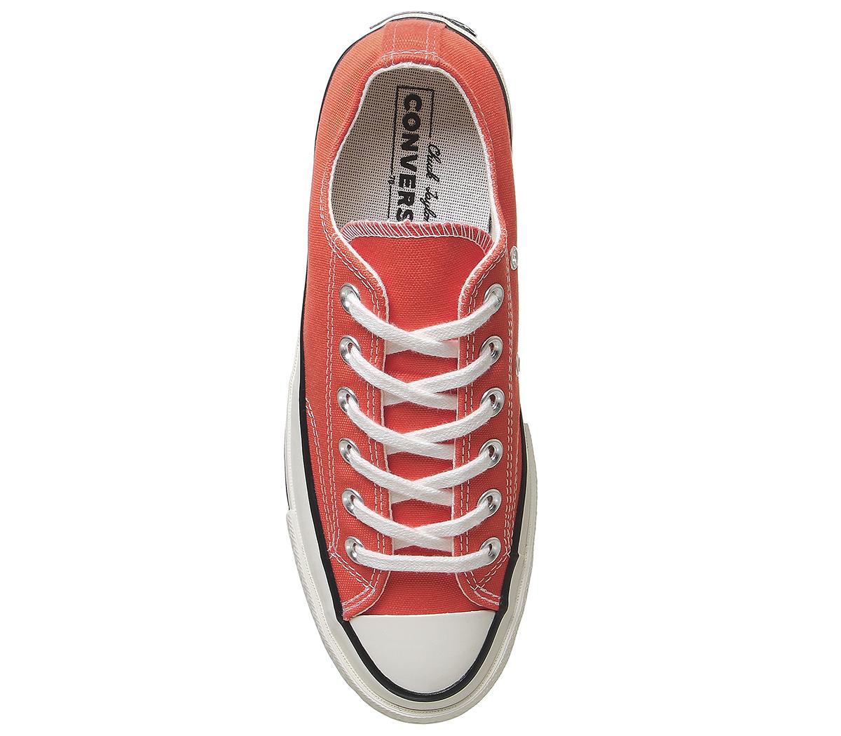 Converse All Star Ox 70s Trainers Vermillion Red Egret Black - Women's ...