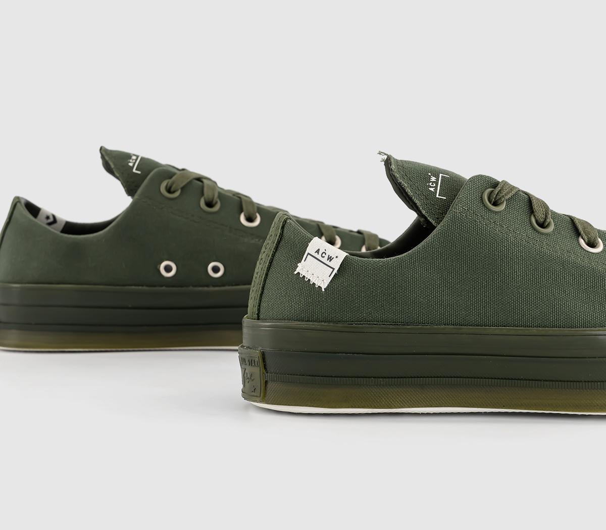 ConverseAll Star Ox 70s Trainers Acw Rifle Green Silver Birch