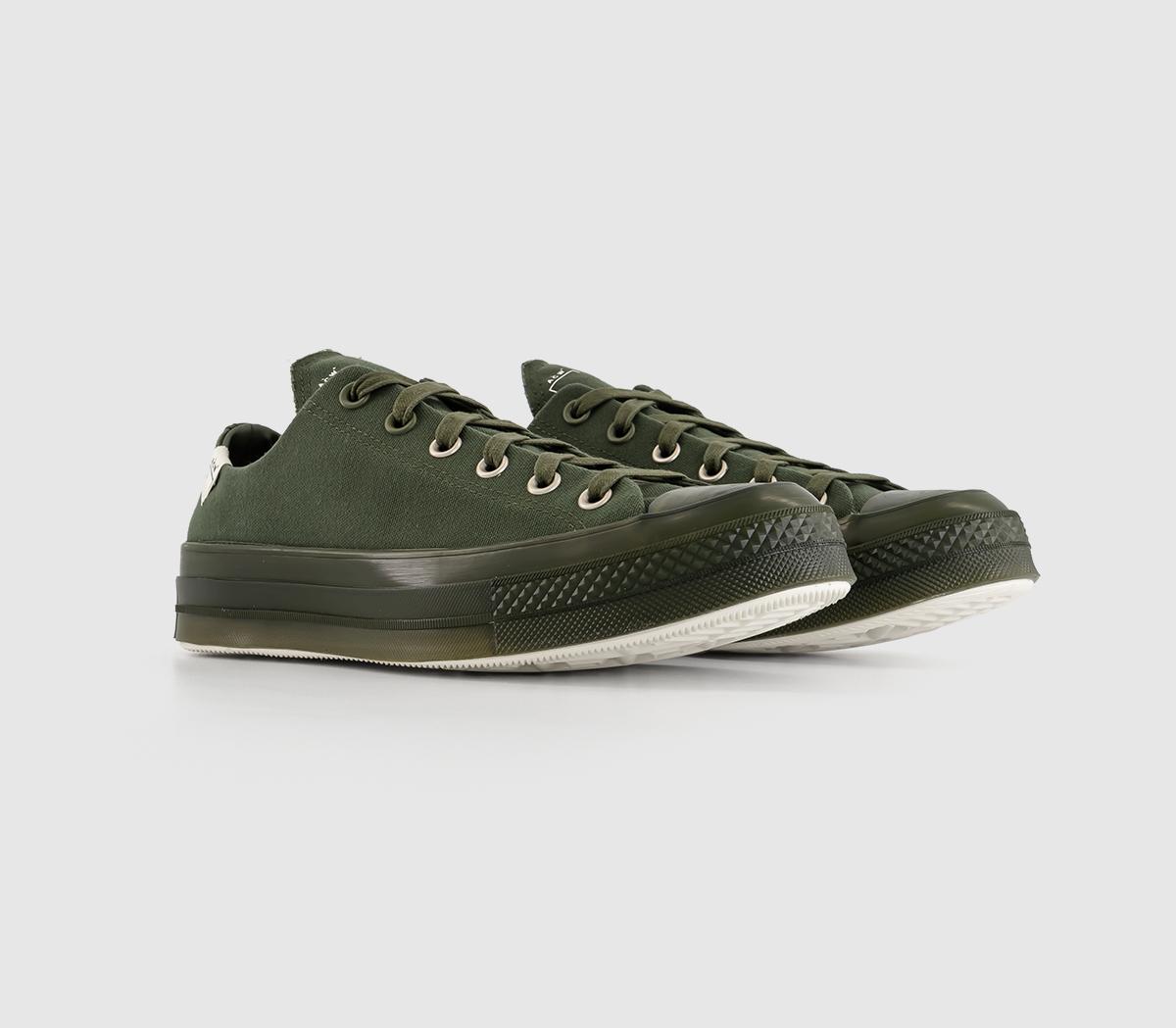 ConverseAll Star Ox 70s Trainers Acw Rifle Green Silver Birch