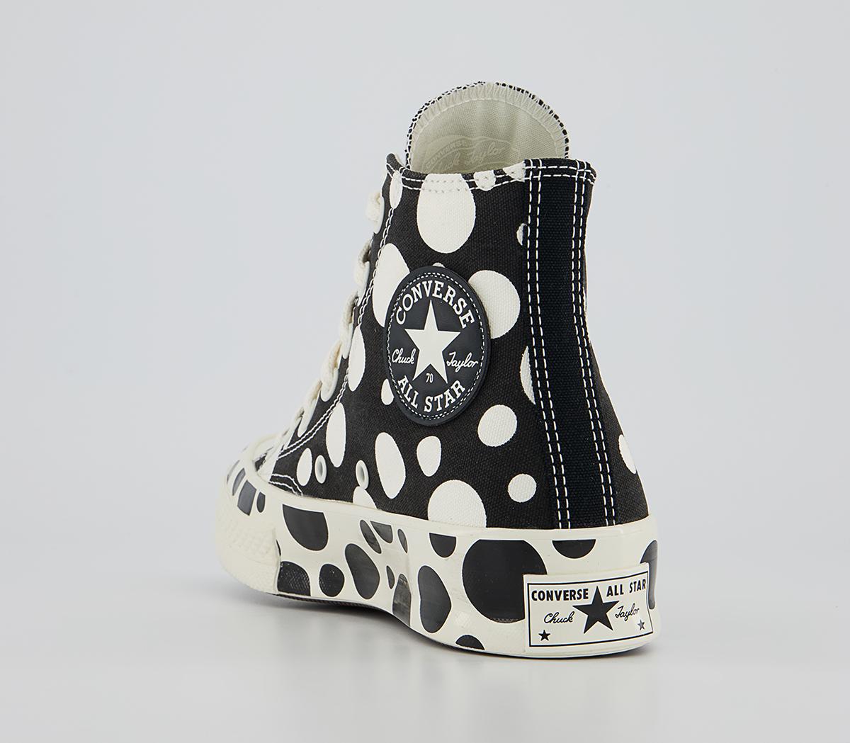 Converse All Star Hi 70s Trainers Converse All Star Hi 70s Trainers Black Polka Dot
