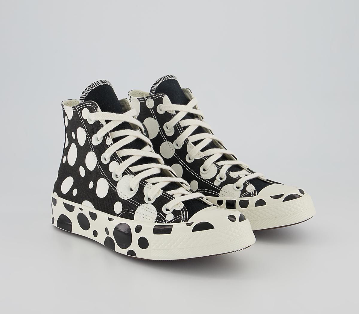 Converse All Star Hi 70s Trainers Converse All Star Hi 70s Trainers Black Polka Dot