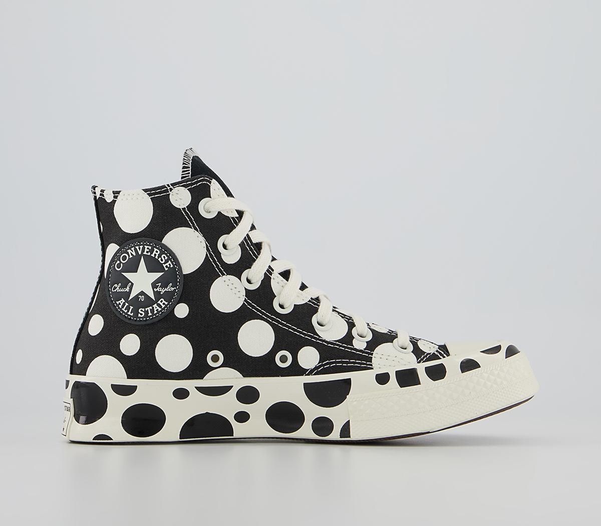 Converse All Star Hi 70s Trainers Converse All Star Hi 70s Trainers Black Polka Dot