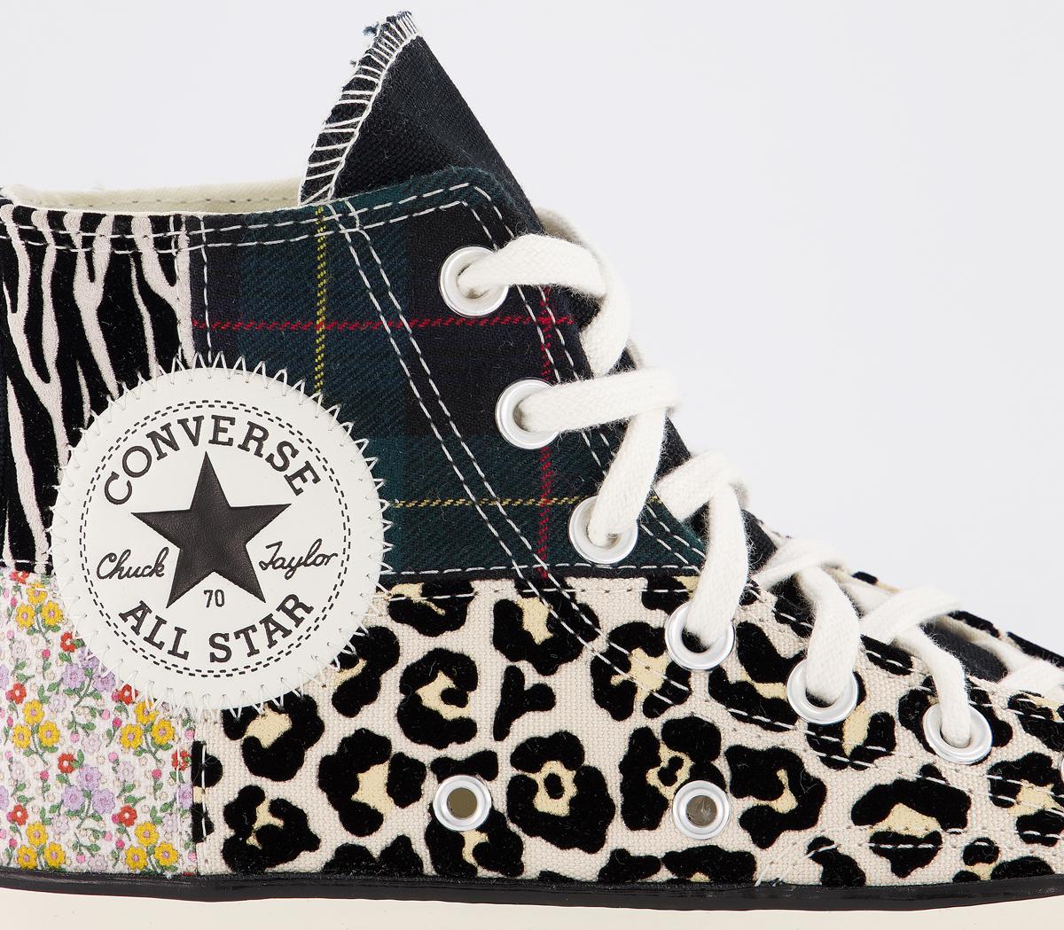 ConverseAll Star Hi 70s TrainersBlack Leopard Tartan Egret Exclusive