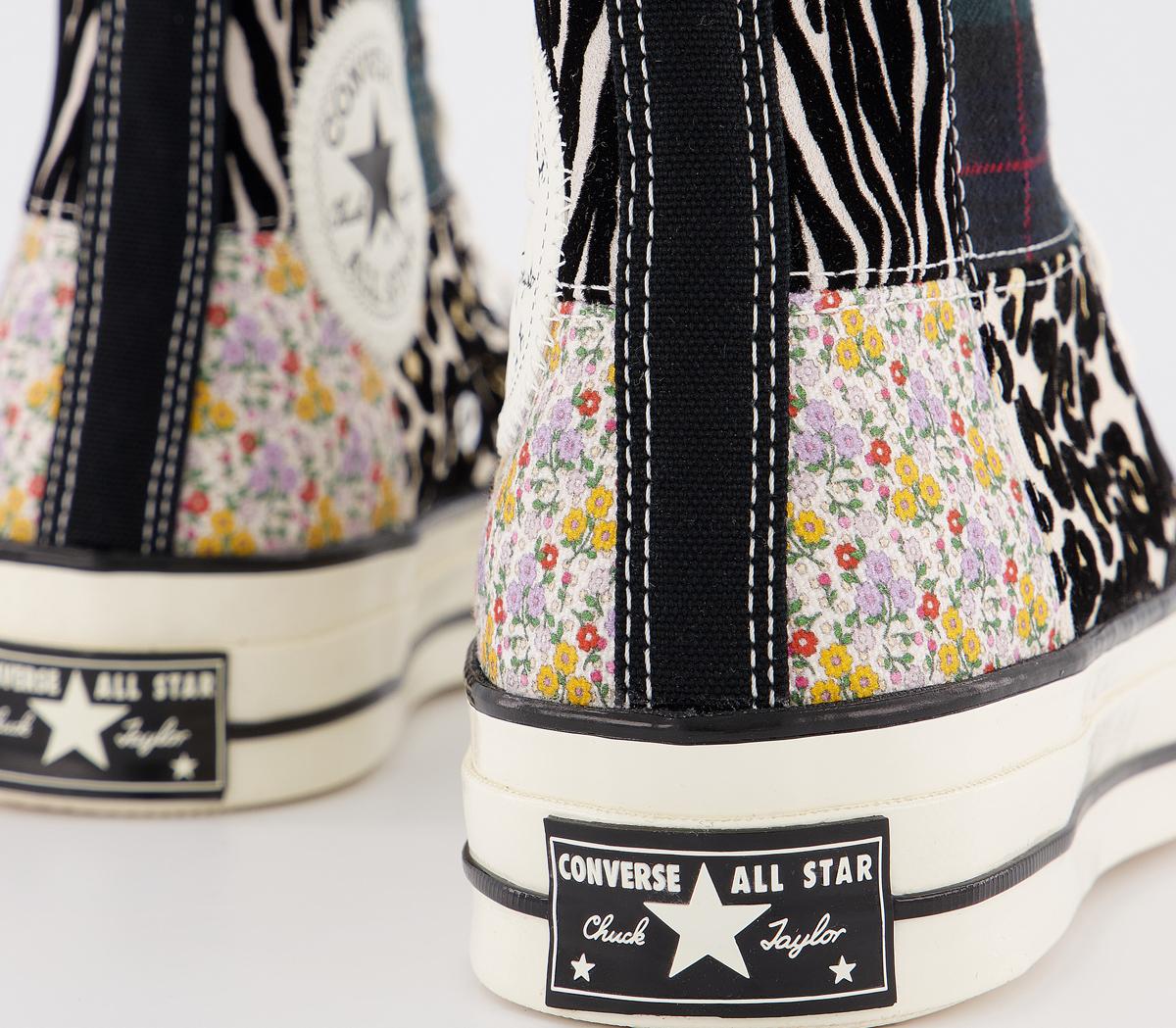 ConverseAll Star Hi 70s TrainersBlack Leopard Tartan Egret Exclusive