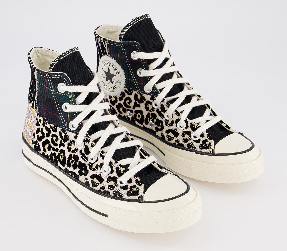 ConverseAll Star Hi 70s TrainersBlack Leopard Tartan Egret Exclusive