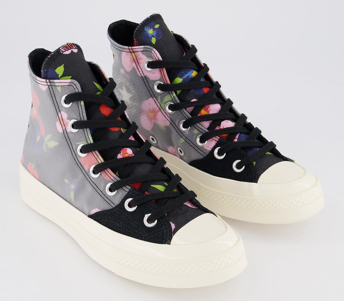 ConverseAll Star Hi 70s TrainersBlack Multi Egret Floral Exclusive