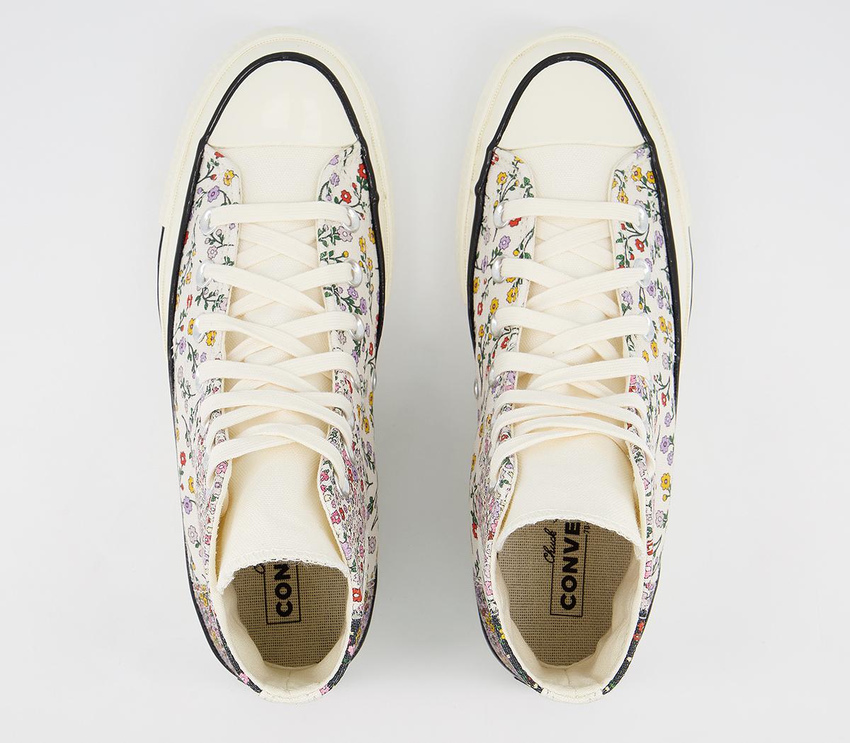 Converse All Star Hi 70s Trainers Converse All Star Hi 70s Trainers Egret Multi Black Floral Exclusive