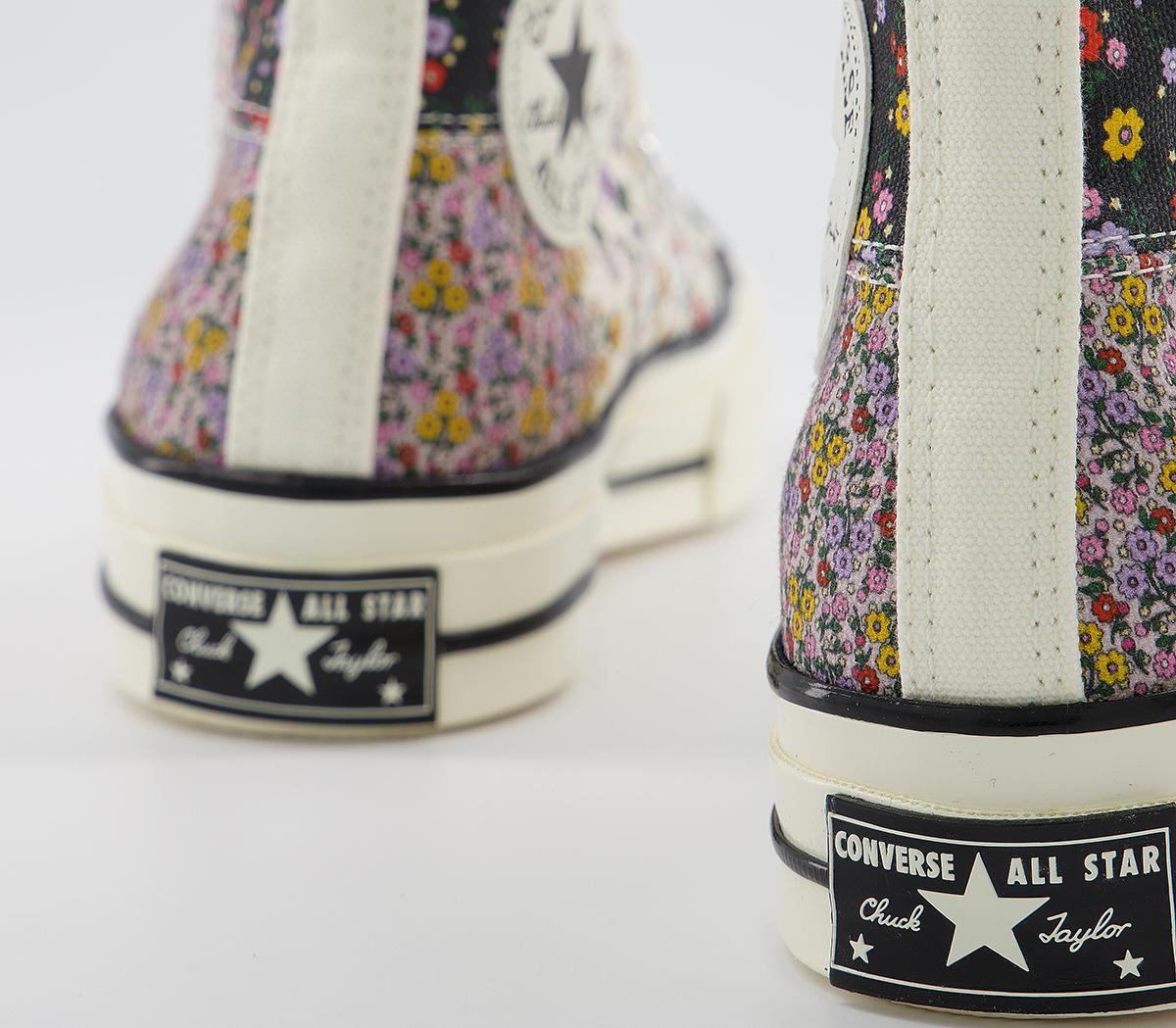 Converse All Star Hi 70s Trainers Egret Multi Black Floral Exclusive ...