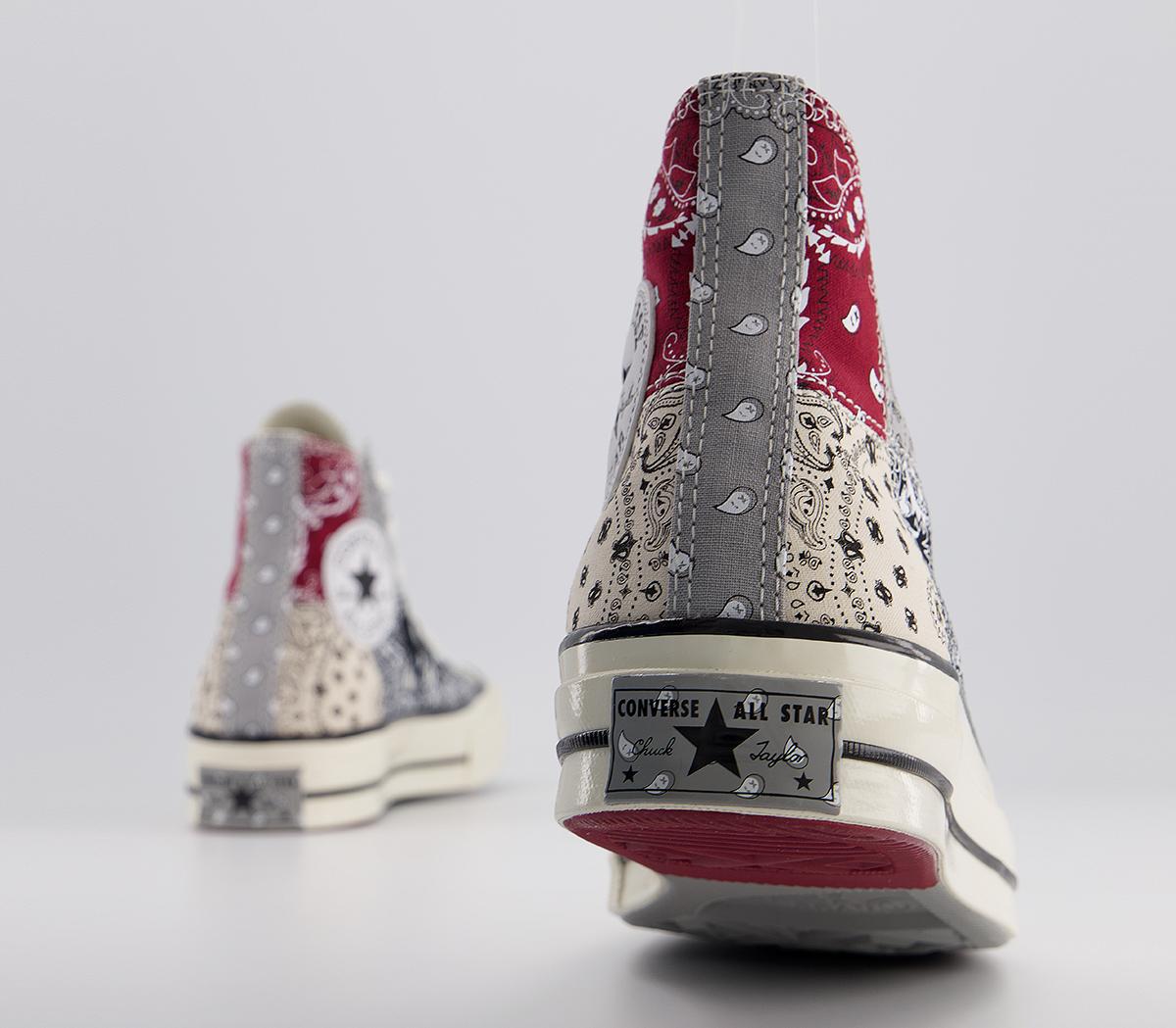 ConverseAll Star Hi 70s TrainersBlack Natural Ivory Grey Paisley