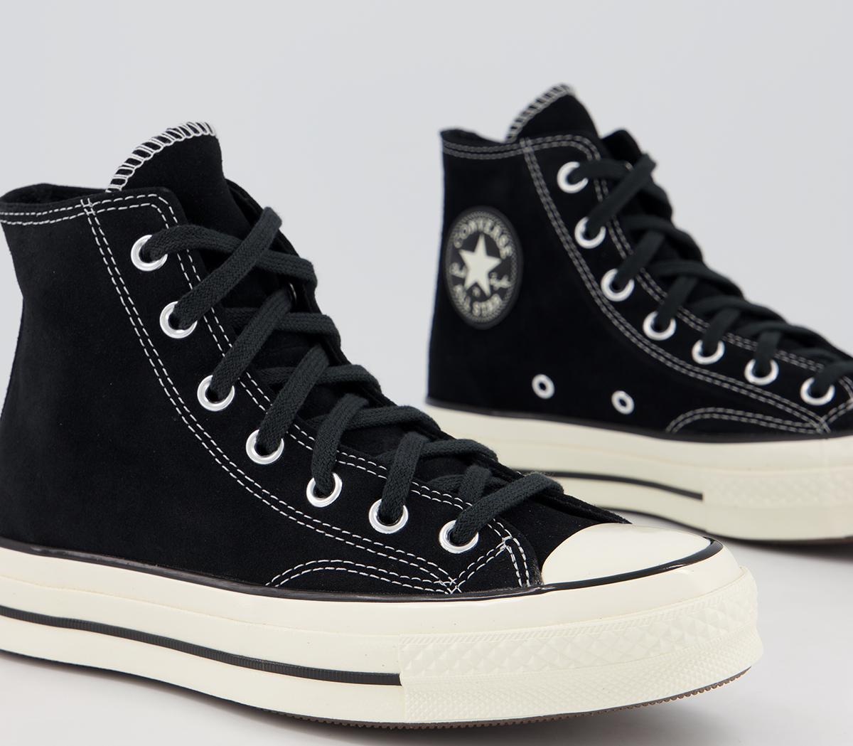 Converse All Star Hi 70s Trainers Suede Black Egret - Unisex Sports