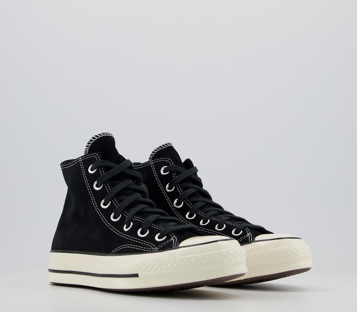 Converse All Star Hi 70s Trainers Suede Black Egret - Unisex Sports