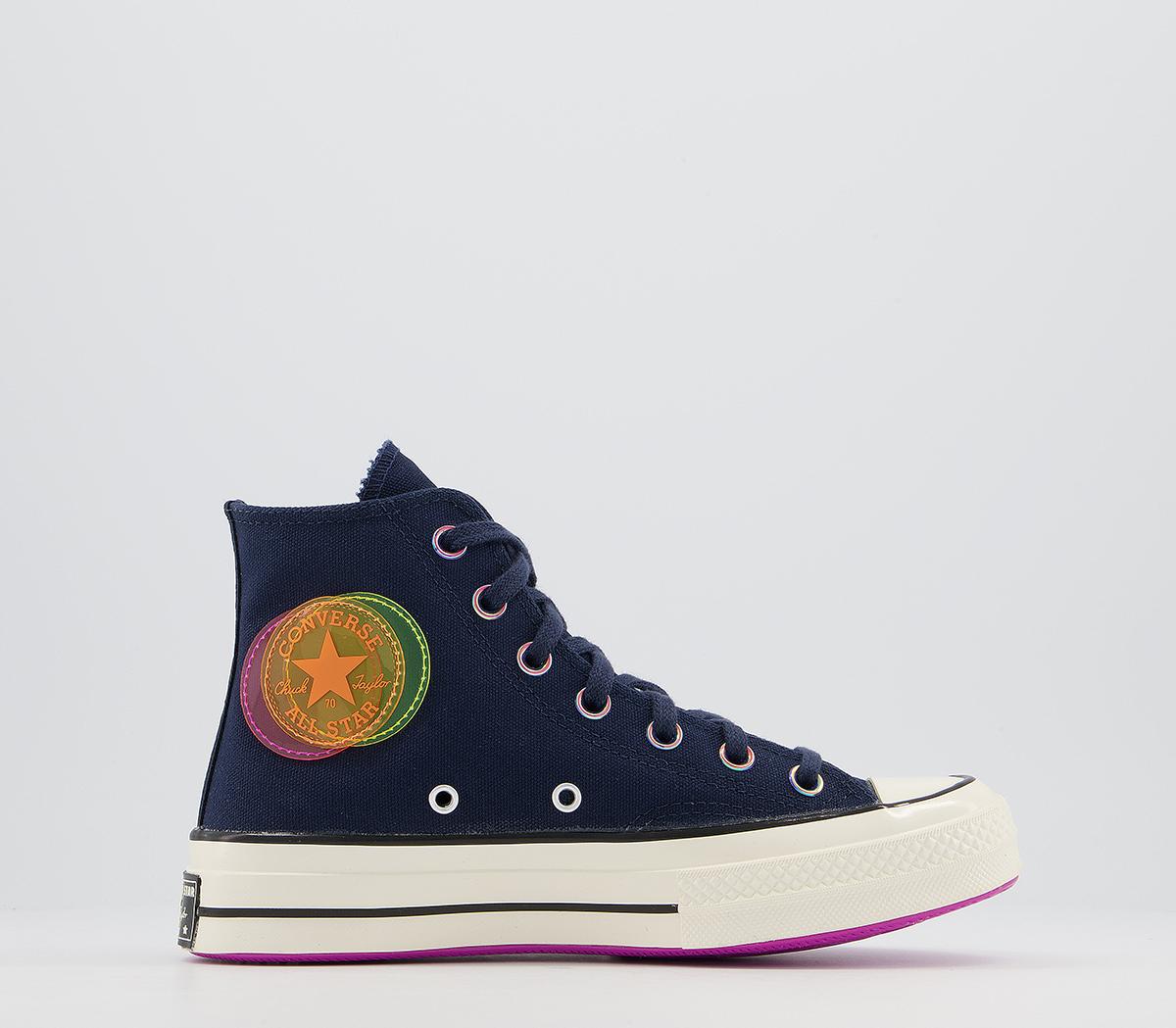 ConverseAll Star Hi 70s TrainersObsidian Bold Citron Multi Patch