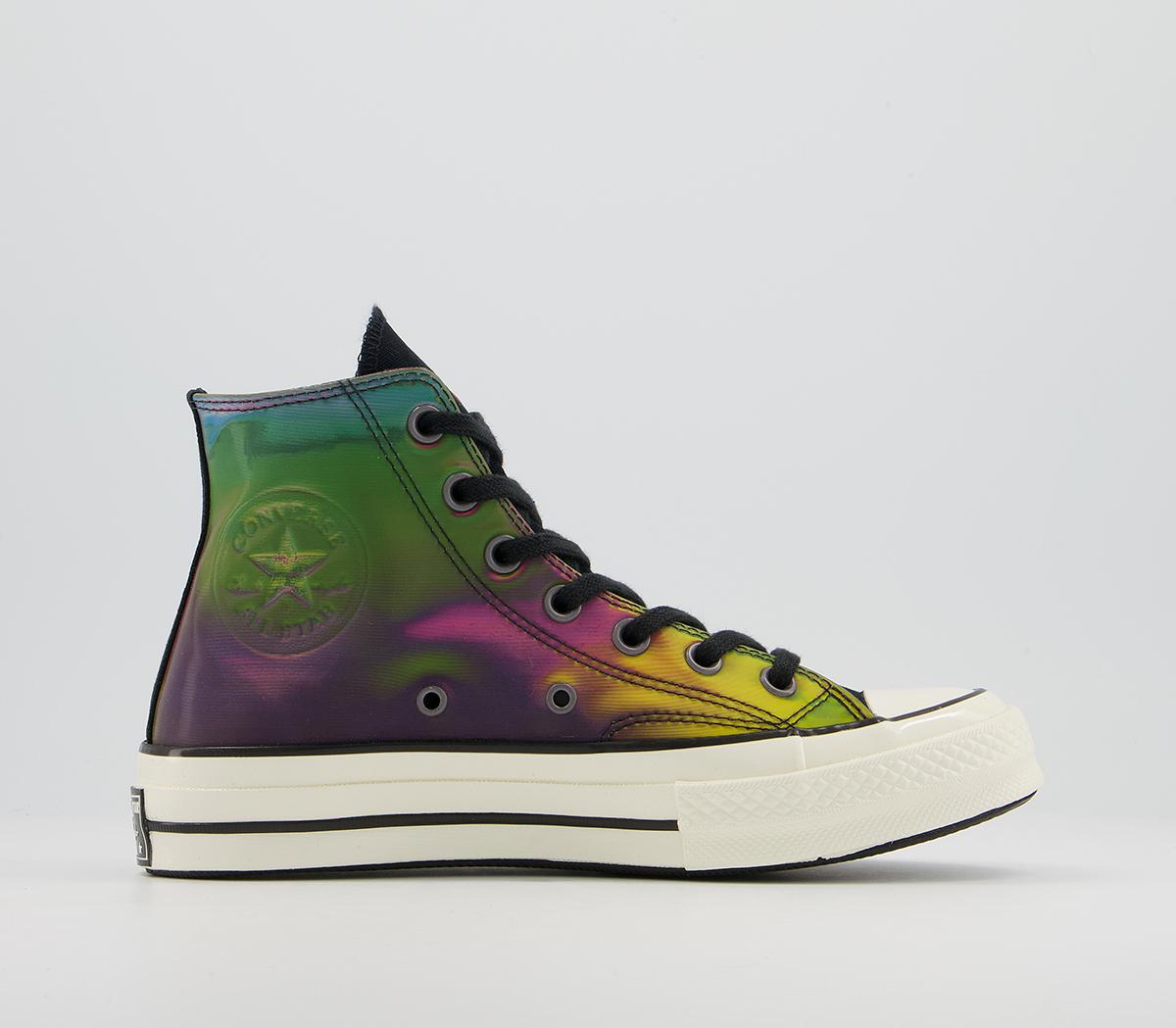 Converse all star hi 70's best sale trainers black