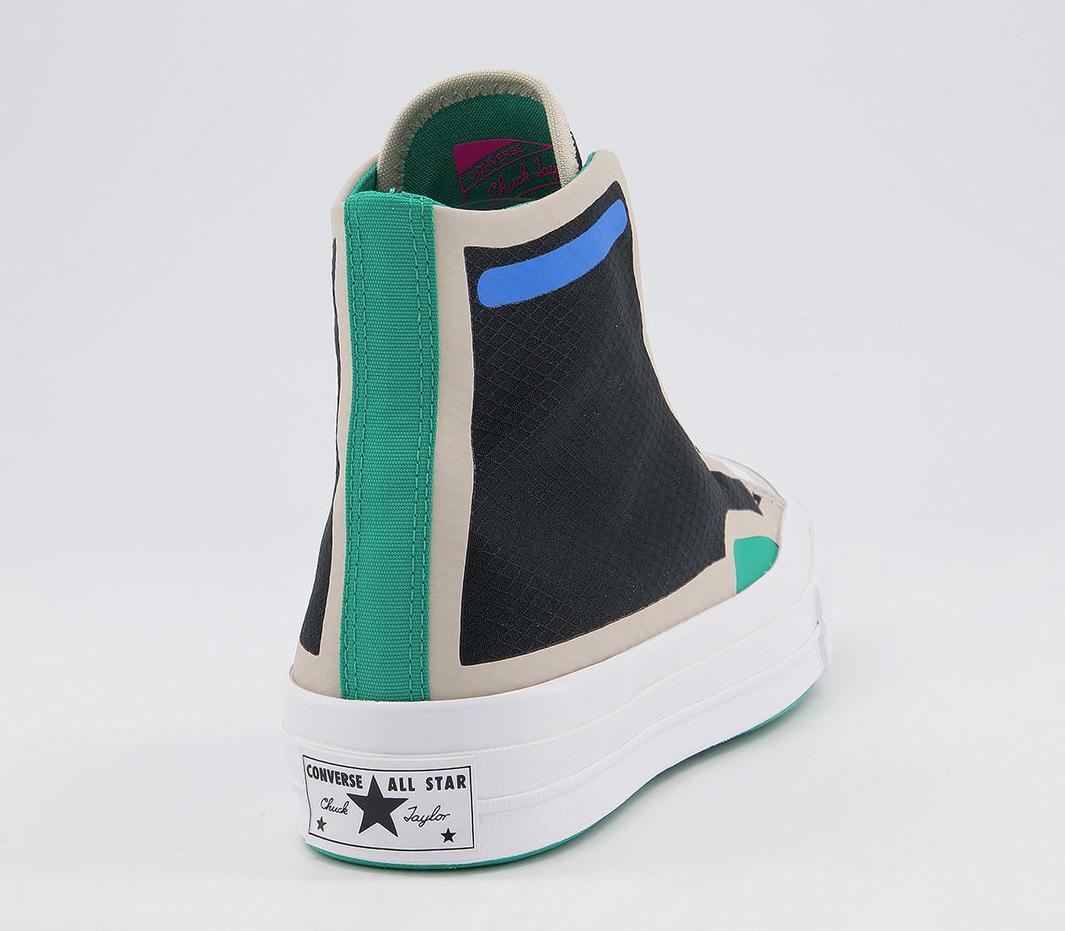 Converse All Star Hi 70s Trainers Converse All Star Hi 70s Trainers Black String Digital Blue Gl