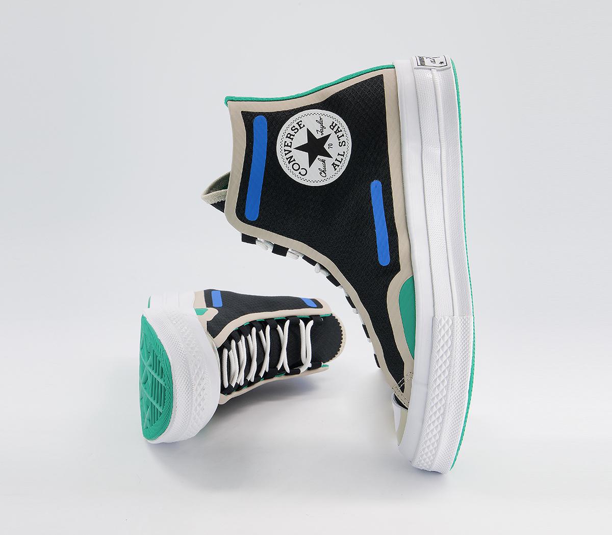 Converse All Star Hi 70s Trainers Converse All Star Hi 70s Trainers Black String Digital Blue Gl