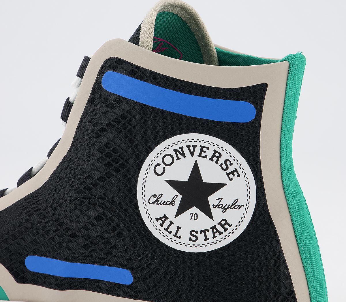 Converse All Star Hi 70s Trainers Converse All Star Hi 70s Trainers Black String Digital Blue Gl