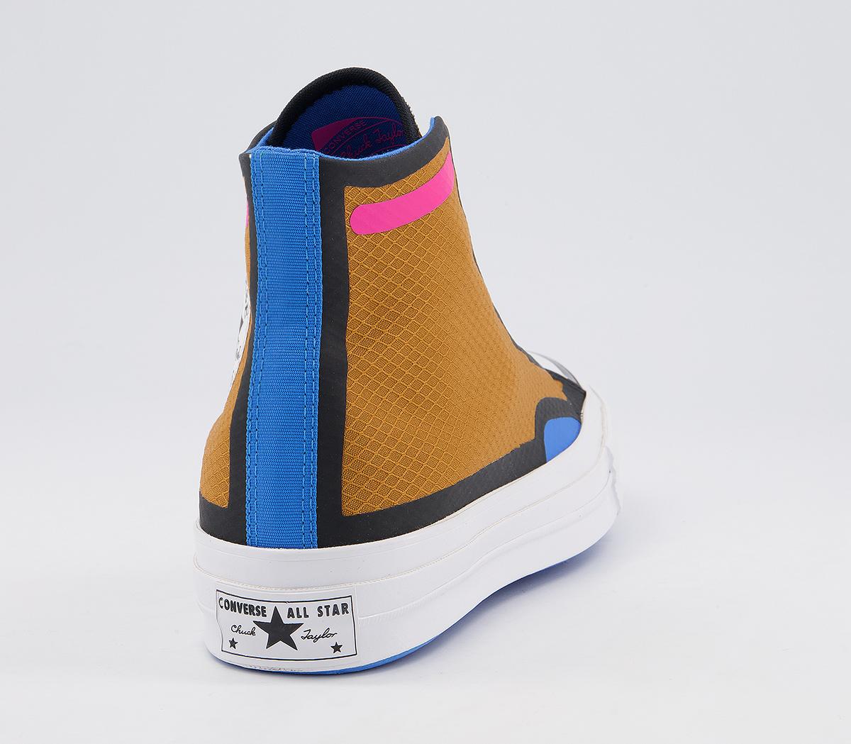 Converse All Star Hi 70s Trainers Converse All Star Hi 70s Trainers Dark Soba Black Hyper Pink