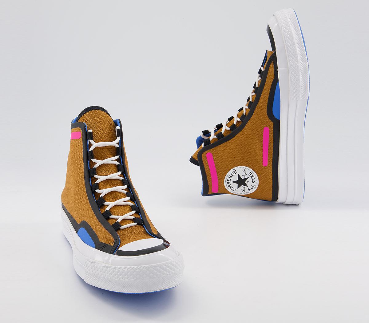 Converse All Star Hi 70s Trainers Converse All Star Hi 70s Trainers Dark Soba Black Hyper Pink