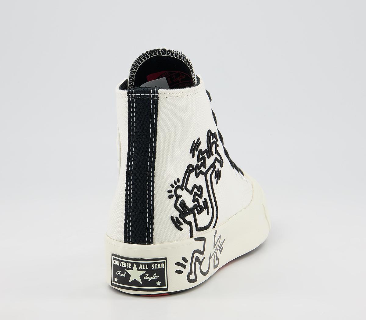 Converse All Star Hi 70s Trainers Converse All Star Hi 70s Trainers Keith Haring Egret Black Red