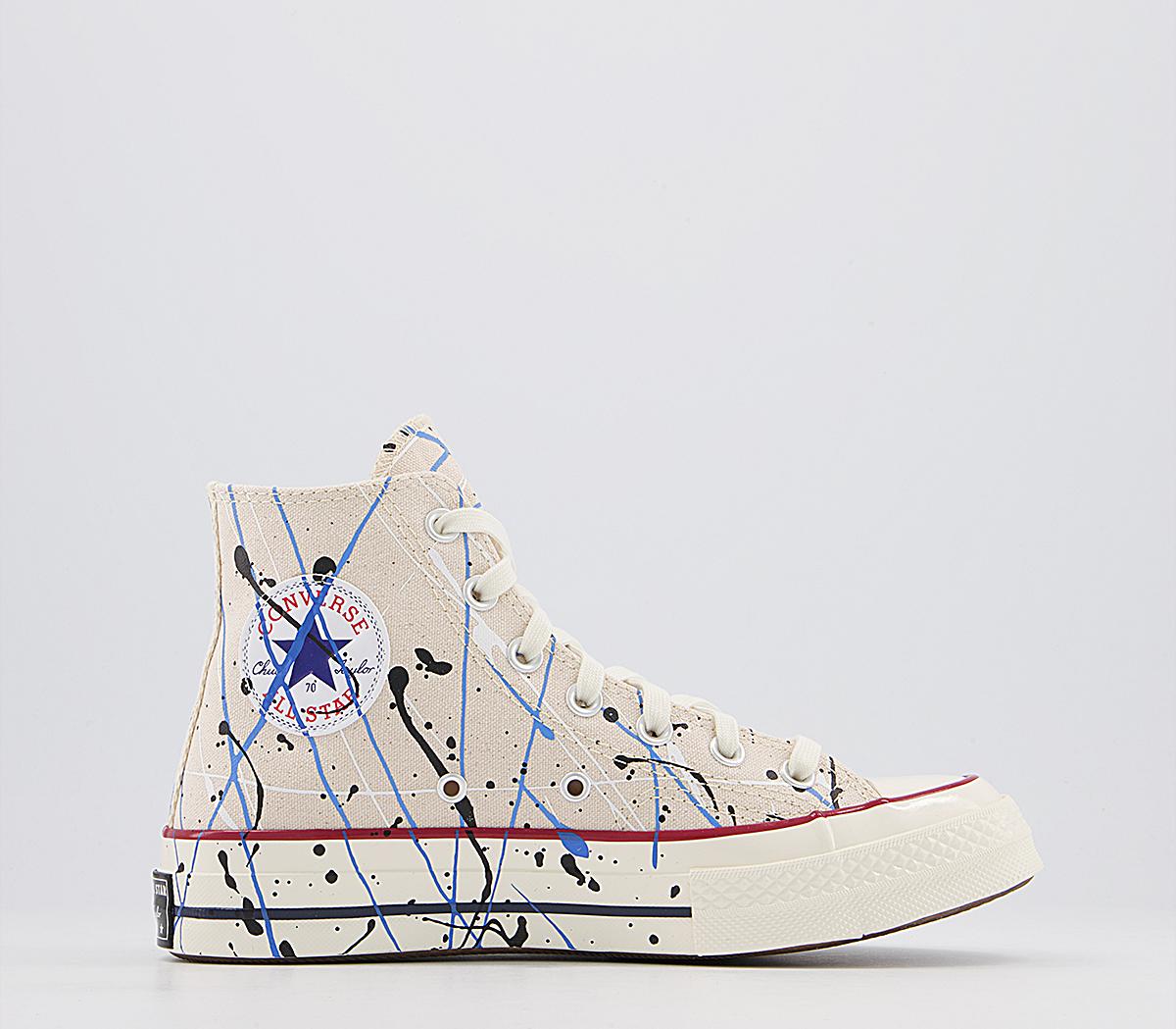 ConverseAll Star Hi 70s TrainersPaint Splatter Egret Digital Blue