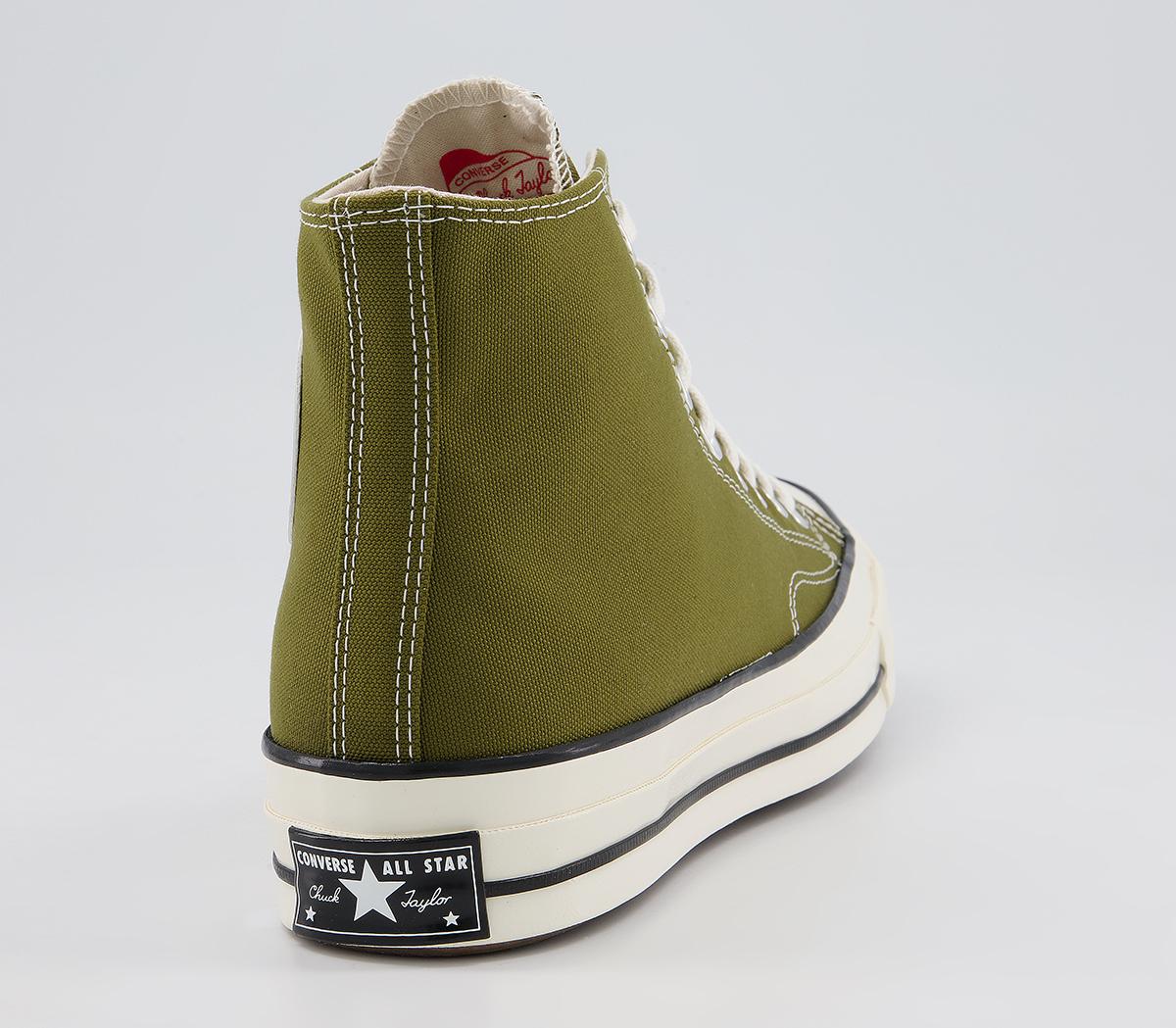 Converse All Star Hi 70s Trainers Converse All Star Hi 70s Trainers Dark Moss Egret Black
