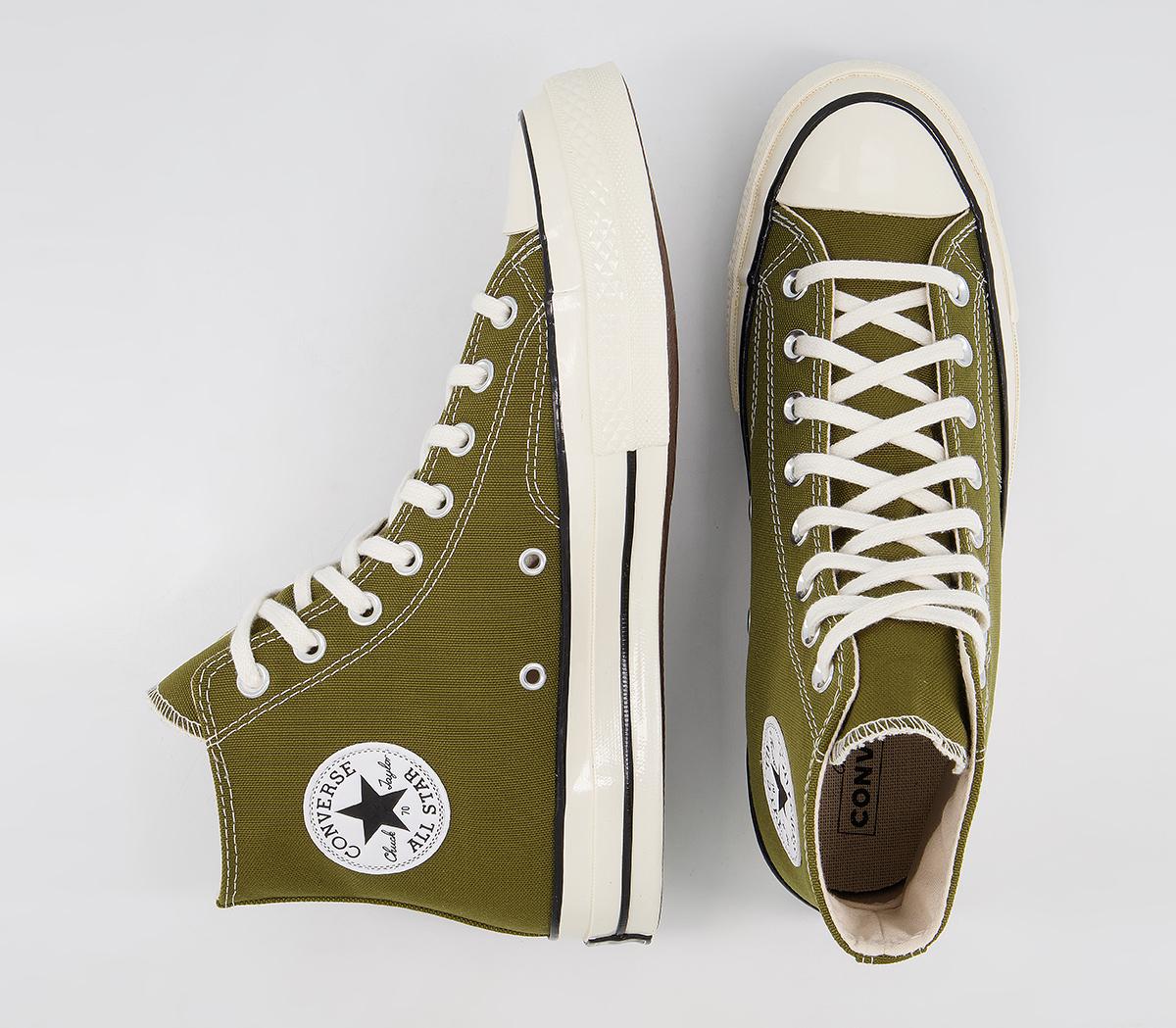 Converse All Star Hi 70s Trainers Converse All Star Hi 70s Trainers Dark Moss Egret Black