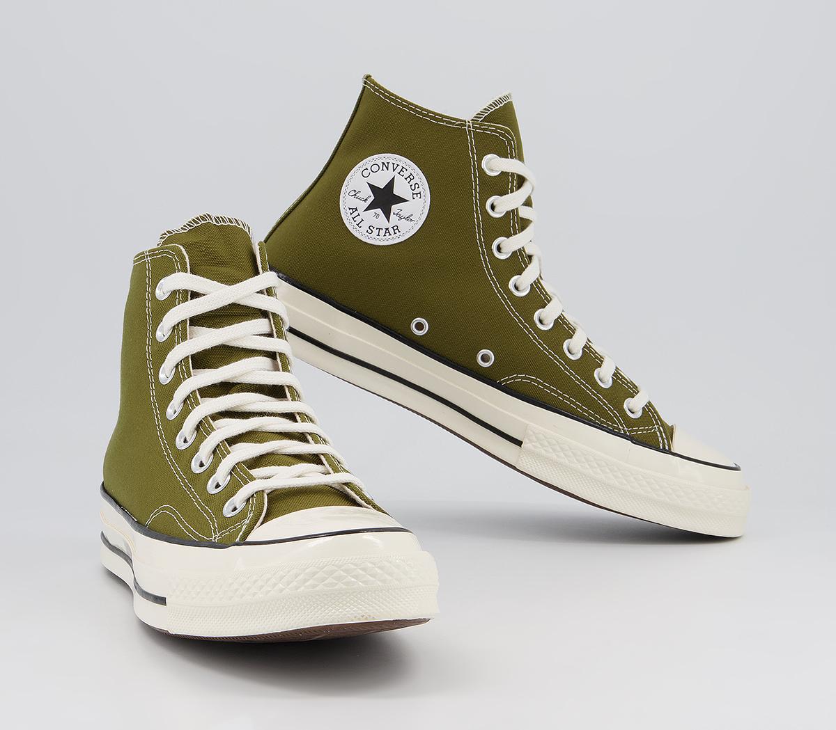 ConverseAll Star Hi 70s TrainersDark Moss Egret Black