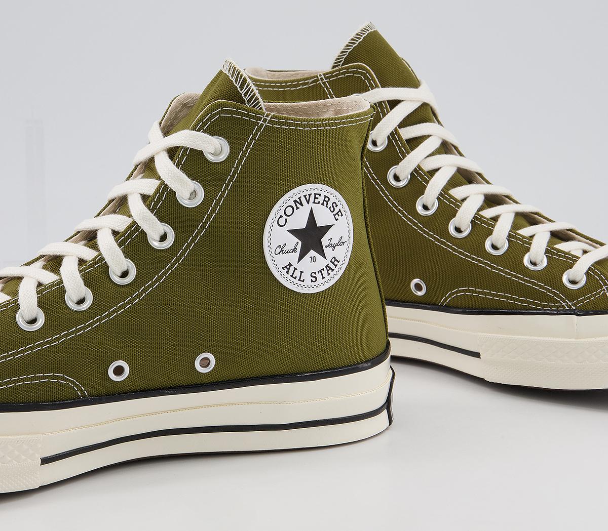 Converse All Star Hi 70s Trainers Converse All Star Hi 70s Trainers Dark Moss Egret Black