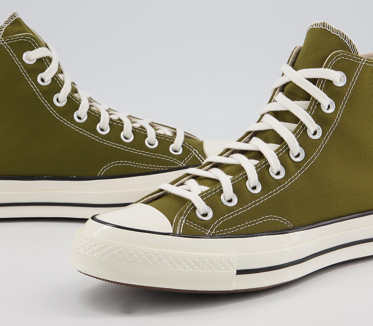 Converse All Star Hi 70s Trainers Converse All Star Hi 70s Trainers Dark Moss Egret Black