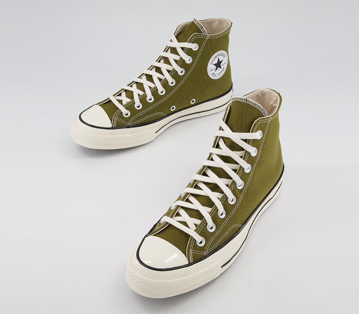 Converse All Star Hi 70s Trainers Converse All Star Hi 70s Trainers Dark Moss Egret Black